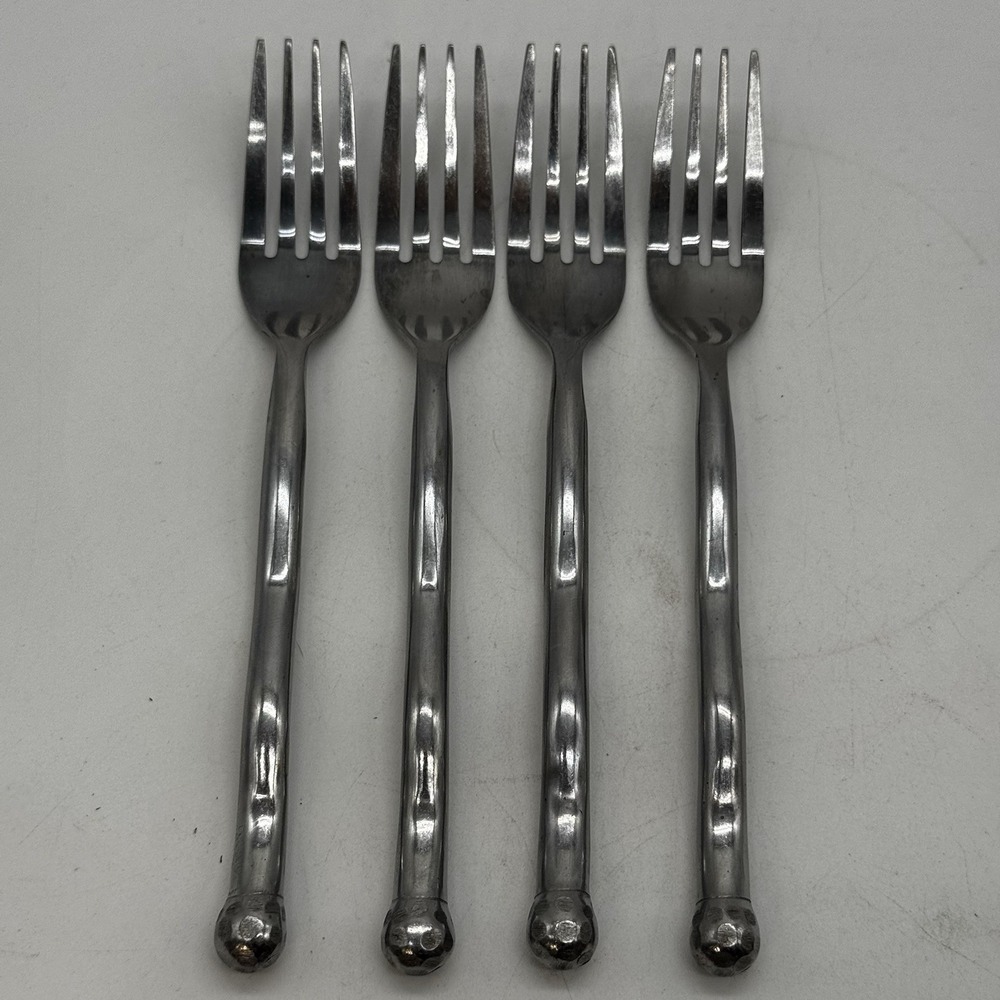 Cambridge CBS132 Wavy Stainless Steel Flatware Lot of 4 Dinner Forks Replacement